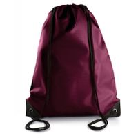 2x stuks sport gymtas/draagtas bordeaux rood met rijgkoord 34 x 44 cm van polyester - thumbnail