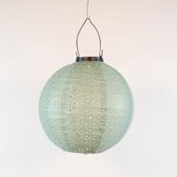 Solar lampion 25 cm sage groen/marrakesh - Annas collection