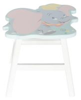 Disney kruk Dombo junior 25 cm hout wit/mintblauw/grijs - thumbnail