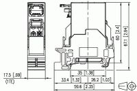 BTR-netwerkdoos voor DIN-railmontage CAT 6 insteekrichting 90° RAL 7035 - thumbnail