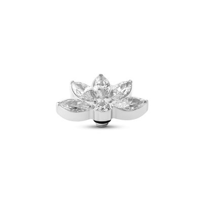 Melano Twisted Vintage CZ Steentje Crystal Zilver