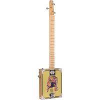 Lace Cigar Box Guitar Deer Crossing 3-string 3-snarige elektrische gitaar - thumbnail