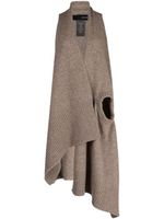 Isabel Benenato gilet à design asymétrique - Marron