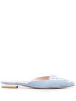 Sophia Webster mules Butterfly en daim - Bleu