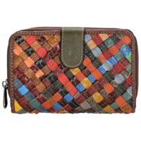 Beagles Portemonnee Multi Leer Braided Beagles Portemonnee Multi Leer Braided