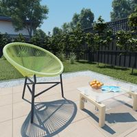 Tuinmaanstoel poly rattan groen