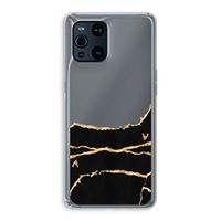 Gouden marmer: Oppo Find X3 Transparant Hoesje