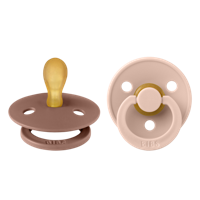 BIBS Fopspeen 0-6 Maanden Symmetrical Woodchuck/Blush