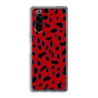 Red Leopard: Sony Xperia 5 Transparant Hoesje