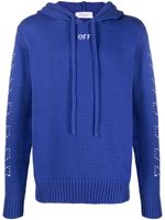 Off-White hoodie en coton à logo imprimé - Bleu