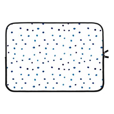 Blauwe stippen: Laptop sleeve 13 inch