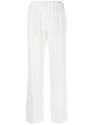 Alberto Biani pantalon ample à taille haute - Blanc