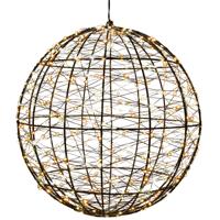 Verlichte kerstbal - 3D - D35 cm - 500 led lampjes - warm wit - metaal - decoratie bol