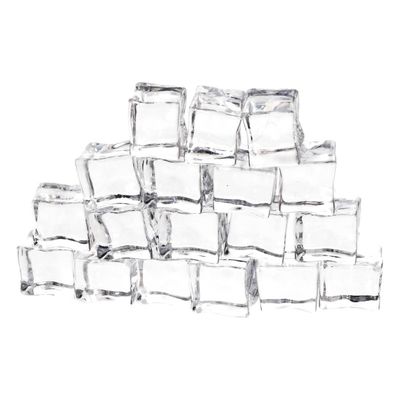 20x Kunst ijsblokjes decoratie 2,5 cm 20x Kunst ijsblokjes decoratie 2,5 cm
