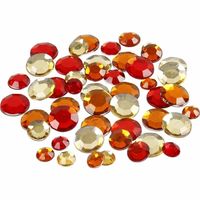 Ronde strass steentjes rood mix 720x stuks - Hobbydecoratieobject - thumbnail