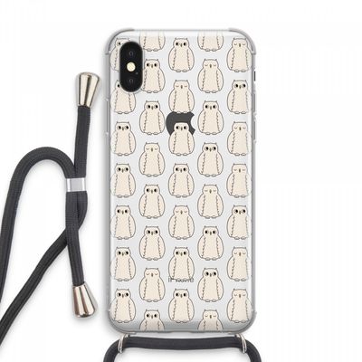 Uilen: iPhone XS Max Transparant Hoesje met koord