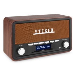 Audizio Foggia retro DAB+ radio met Bluetooth - Stereo draagbare radio