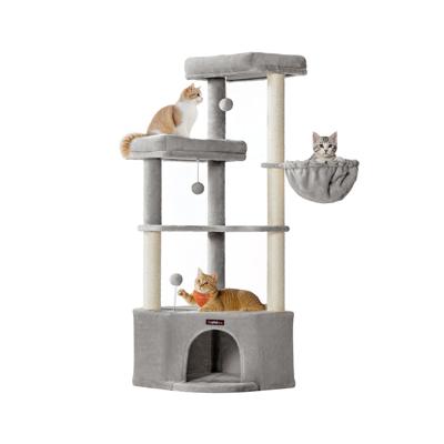 Kattenboom met knusse schuilplek en brede ligplateaus, Duifgrijs