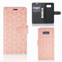 Samsung Galaxy S8 Plus | Telefoon Hoesje | Pattern Orange | Portemonnee hoesje