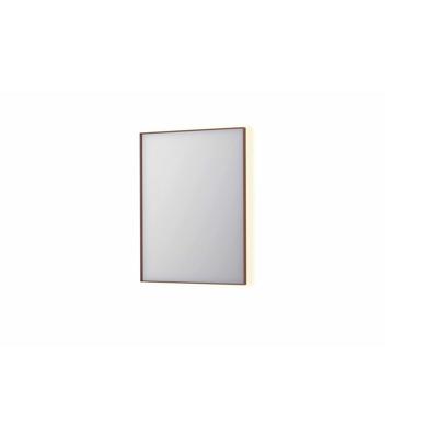 Spiegel INK SP32 60x4x80 cm Incl. Indirect LED-Verlichting Rondom en Spiegelverwarming Geborsteld Koper