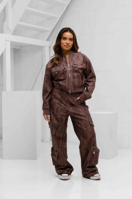 Project X Paris Croco Bomber Set Dames Paars - Maat XS - Kleur: Paars | Soccerfanshop