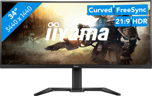 iiyama G-MASTER GB3467WQSU-B5 computer monitor 86,4 cm (34") 3440 x 1440 Pixels UltraWide Quad HD LED Zwart