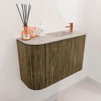 Toiletmeubel Mondiaz Joya Dlux | 61.6 cm | Meubelkleur Dusk | Faye wastafel Opalo Wasbak Rechts | 1 kraangat