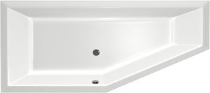 Xenz Society Compact inbouw hoekbad met ligzijde en hoek links 170x75cm glans wit acryl