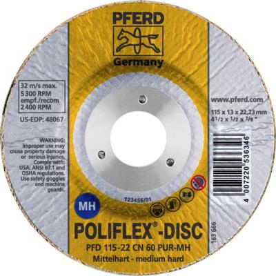 PFERD TOOLS 41130106 Schuurschijf Diameter 115 mm Boordiameter 22.23 mm Aluminium, RVS, Staal, Koper, Messing, Gegoten staal, Zink 5 stuk(s)