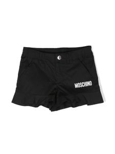 Moschino Kids short péplum à logo imprimé - Noir