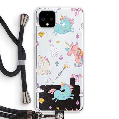 Fantasiewereld: Pixel 4 XL Transparant Hoesje met koord
