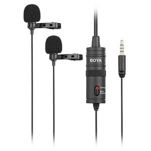 Boya Duo Lavalier Microfoon BY-M1DM voor Smartphone, DSLR, Camcorders en PC