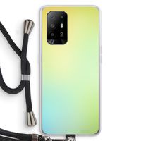 Minty mist pastel: Oppo A94 5G Transparant Hoesje met koord
