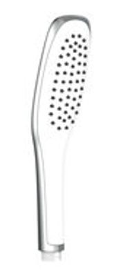 ROMA handdouche, 1 functie, chroom-wit antikalk nozzles douchekop: Ø ca. 6,4 cm inclusief waterbesparende pakking-tot wel 50% minder water verbruik ½" (Ø ca. 1,9 cm) verbinding voor doucheslan