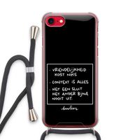 Mijn Motto's: iPhone SE 2020 Transparant Hoesje met koord