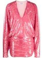 The Attico Gael sequin-embellished minidress - Rose