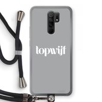 Topwijf Grijs Wit: Xiaomi Redmi 9 Transparant Hoesje met koord