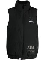 AAPE BY *A BATHING APE® gilet matelassé à col montant - Noir