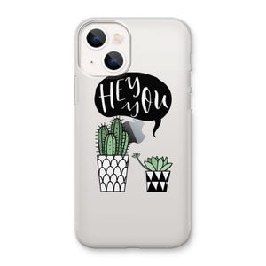 Hey you cactus: iPhone 13 mini Transparant Hoesje