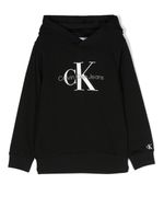 Calvin Klein Kids hoodie en coton à logo imprimé - Noir - thumbnail