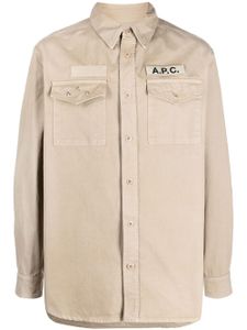 A.P.C. surchemise à patch logo - Tons neutres