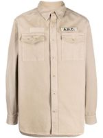 A.P.C. surchemise à patch logo - Tons neutres - thumbnail