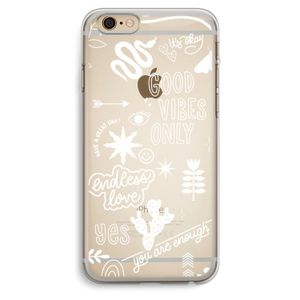 Good vibes: iPhone 6 Plus / 6S Plus Transparant Hoesje