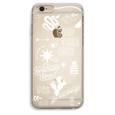 Good vibes: iPhone 6 Plus / 6S Plus Transparant Hoesje