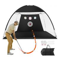 VEVOR Golfnet 3x7ft Golfoefennet Indoor Outdoor Golf Swing Training Golf Hitting Aid Net met doel en draagtas voor tuin Rijden Chipping Cadeau voor mannen Golf