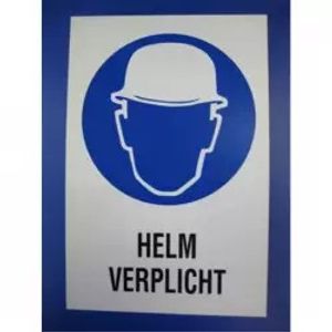 BORD HELM VERPLICHT 30X20 CM.