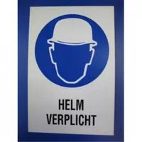 BORD HELM VERPLICHT 30X20 CM. BORD HELM VERPLICHT 30X20 CM.