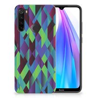 Xiaomi Redmi Note 8T TPU Hoesje Abstract Green Blue - thumbnail