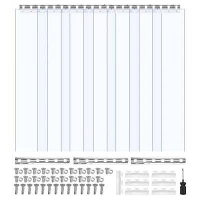 VEVOR strokengordijn PVC deurgordijn 42" x 84" koelkast met vriesvak doorzichtig plastic