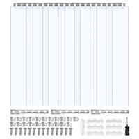 VEVOR strokengordijn PVC deurgordijn 42" x 84" koelkast met vriesvak doorzichtig plastic